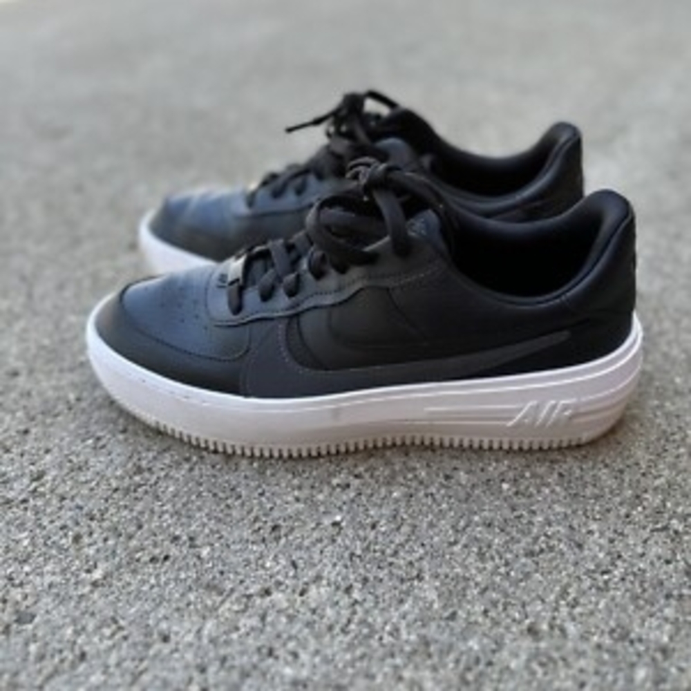 Nike Black and White Platform Shoes